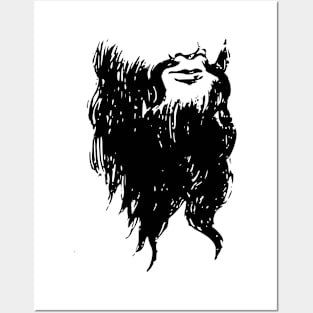 Long Forked Beard Posters and Art